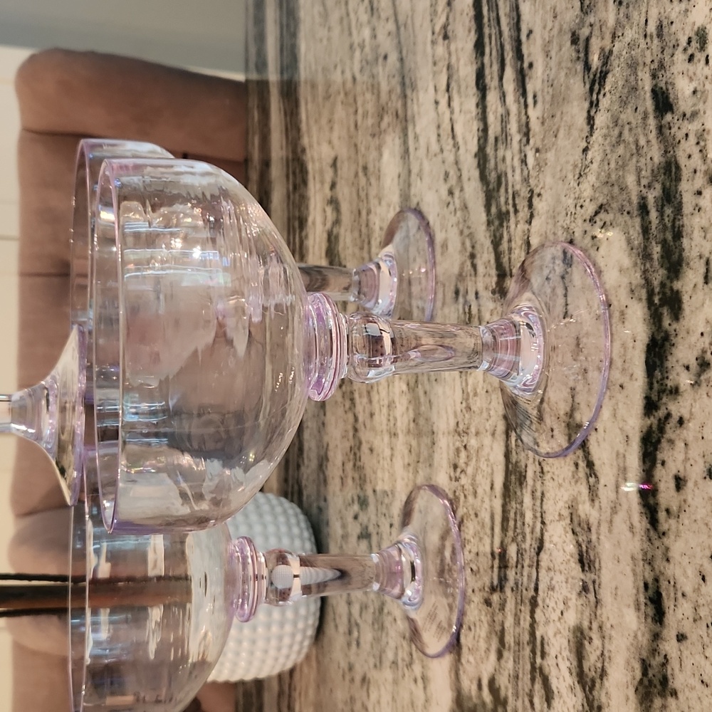 Margarita Glasses, Outdoor Clear Plastic, Lot of 4 - Picture 3 of 9
